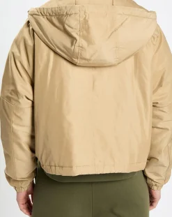 Blouson court à capuche poches zip beige-Marc O'Polo Online
