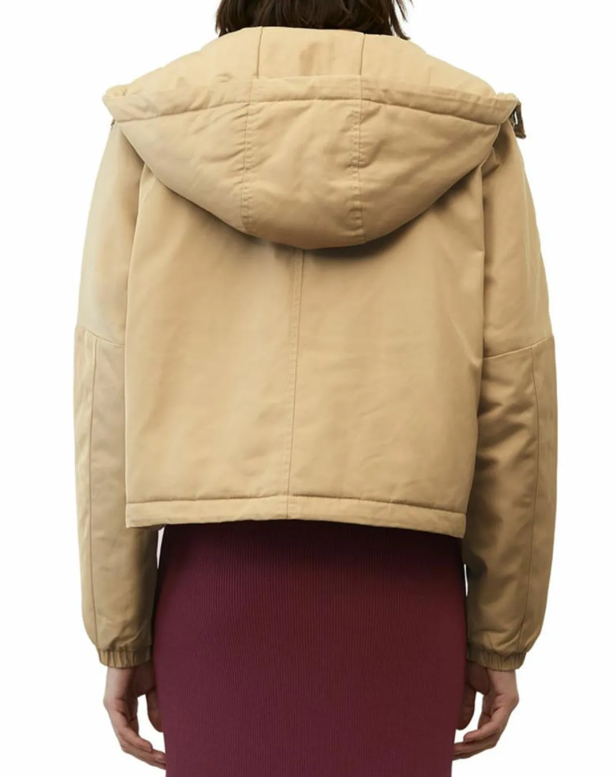 Blouson court à capuche poches zip beige-Marc O'Polo Online