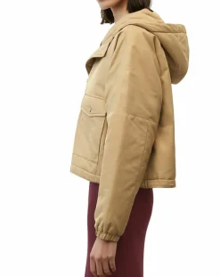Blouson court à capuche poches zip beige-Marc O'Polo Online