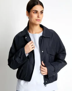Femme Marc O'Polo Vestes, Blousons^Blouson Court Zippé bleu marine