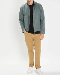 Homme Marc O'Polo Vestes, Blousons^Blouson en coton & lin kaki