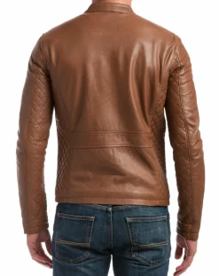Blouson en Cuir Ben cognac-Chyston Hot