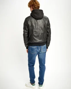 Homme Chyston Vestes, Blousons^Blouson en Cuir Luigi noir