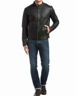 Homme Chyston Vestes, Blousons^Blouson en Cuir Tristan noir