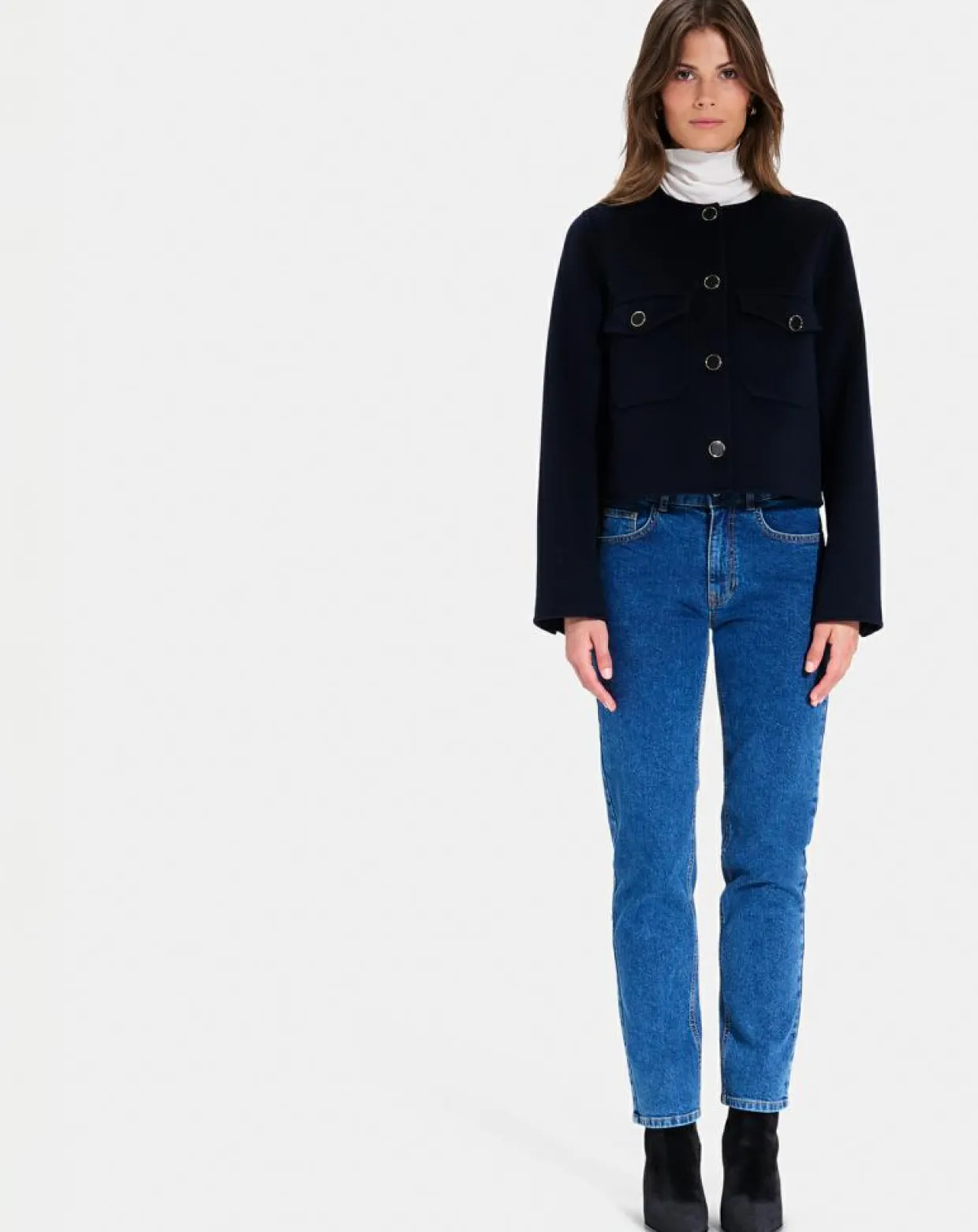 Blouson en Double face Laine mélangée Volia nocturne-Zapa New