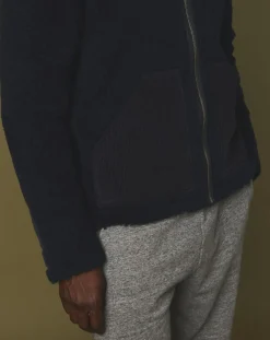 Blouson en Fausse Fourrure Zip marine-Hartford Online