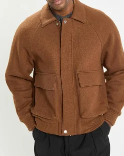Homme Marc O'Polo Vestes, Blousons^Blouson en Laine mélangée Thermor marron