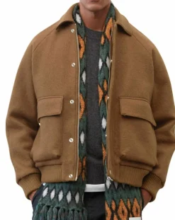 Homme Marc O'Polo Vestes, Blousons^Blouson en Laine mélangée Thermor marron