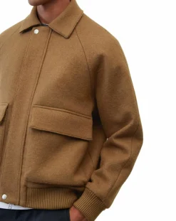 Homme Marc O'Polo Vestes, Blousons^Blouson en Laine mélangée Thermor marron
