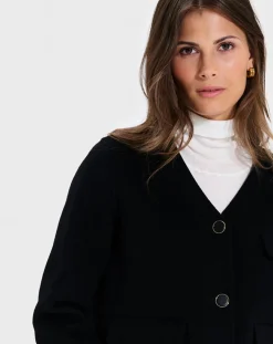 Femme Zapa Vestes, Blousons^Blouson en Laine mélangée Vio noir