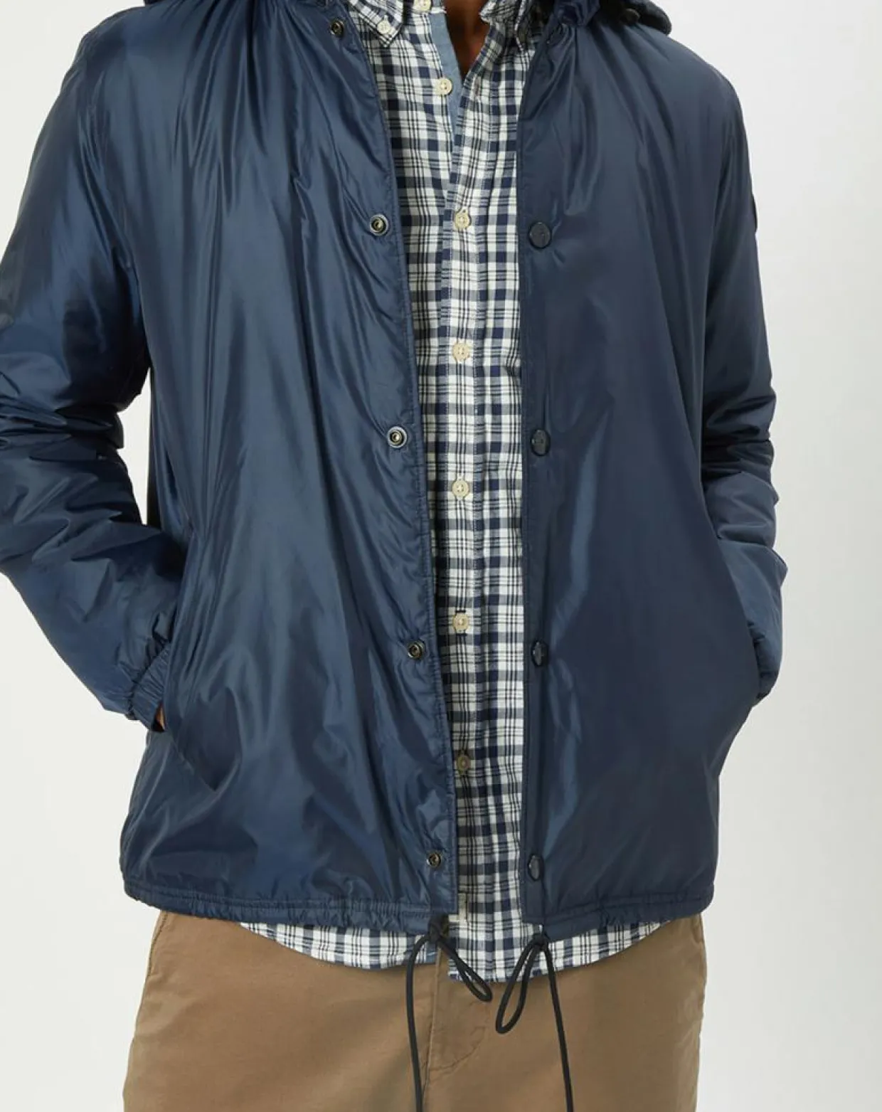 Blouson en micro ripstop bleu marine-Marc O'Polo
