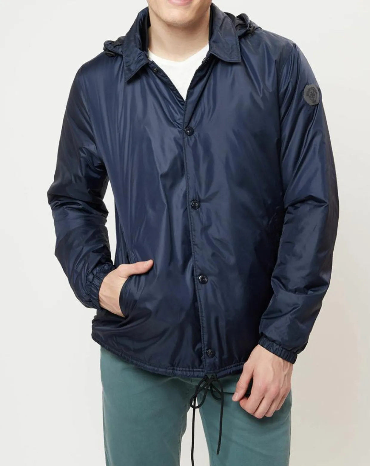 Blouson en micro ripstop bleu marine-Marc O'Polo