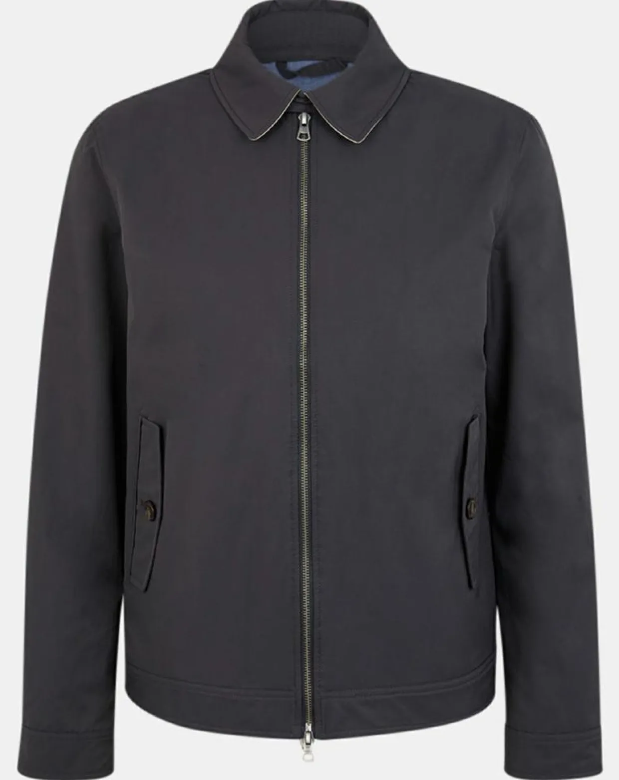 Blouson en toile uni bleu foncé-Hackett London Outlet