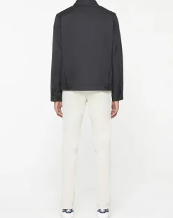 Blouson en toile uni bleu foncé-Hackett London Outlet