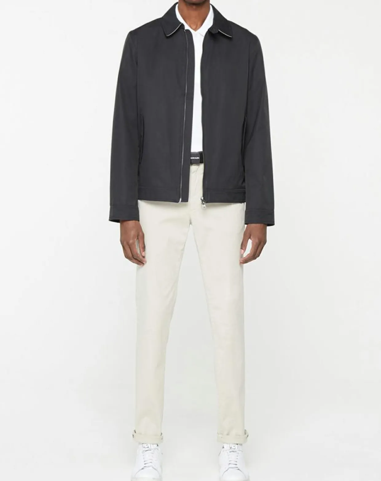 Blouson en toile uni bleu foncé-Hackett London Outlet