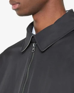 Blouson en toile uni bleu foncé-Hackett London Outlet