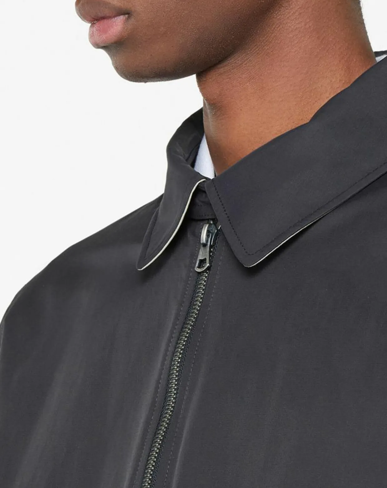 Blouson en toile uni bleu foncé-Hackett London Outlet