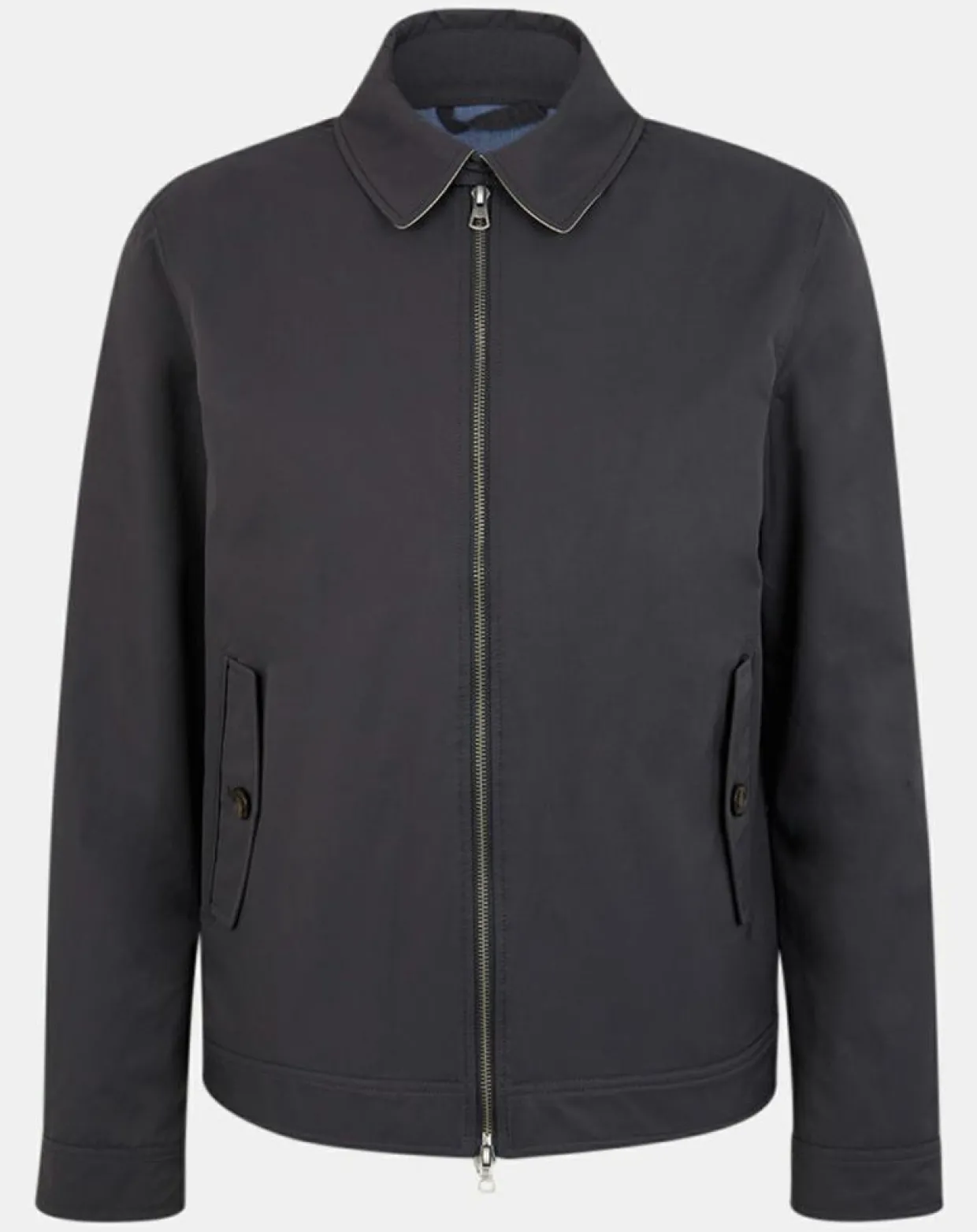 Blouson en toile uni bleu foncé-Hackett London Outlet