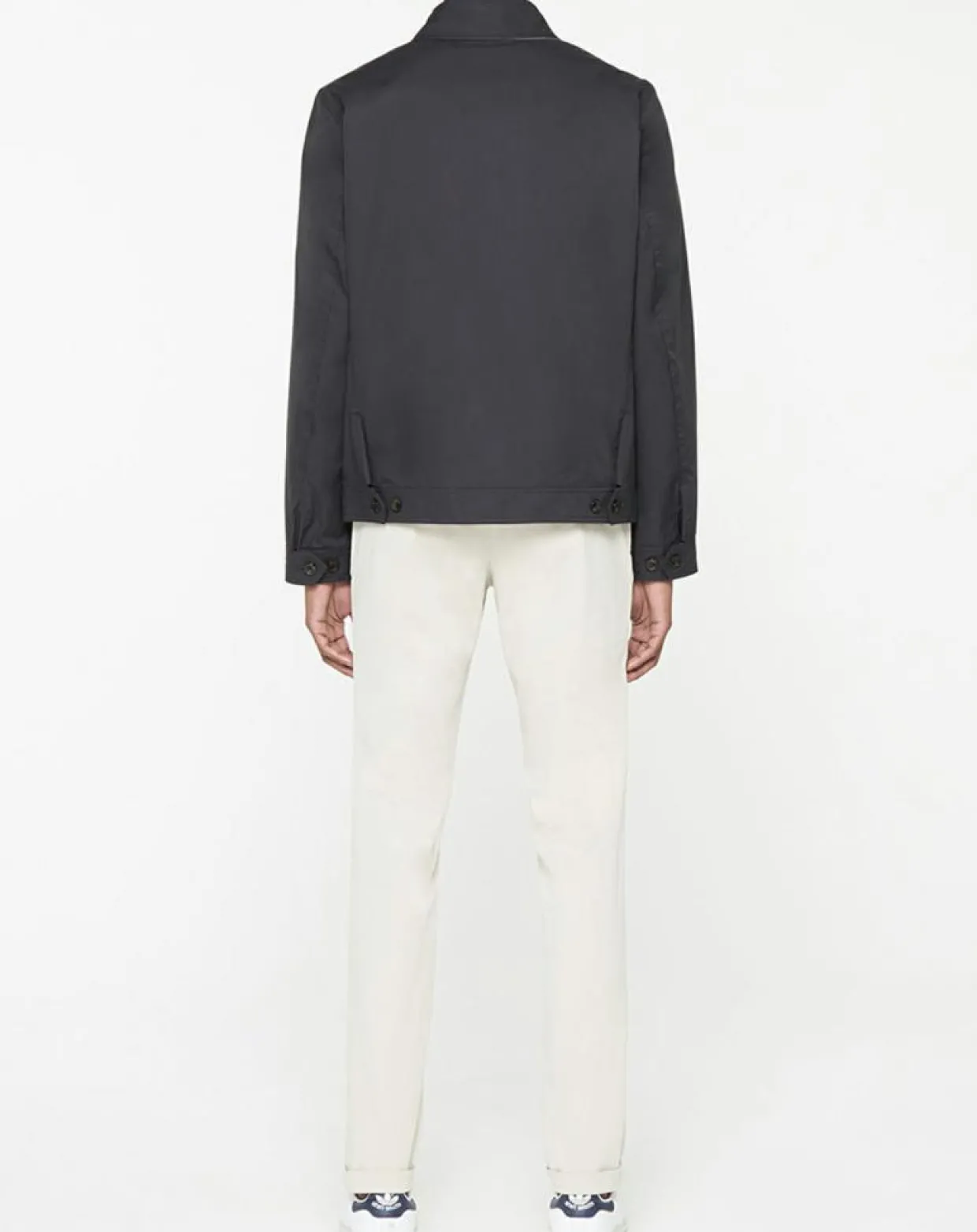 Blouson en toile uni bleu foncé-Hackett London Outlet