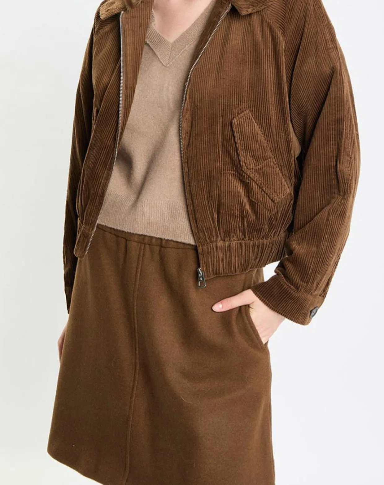 Blouson en Velours côtelé marron-Marc O'Polo Online