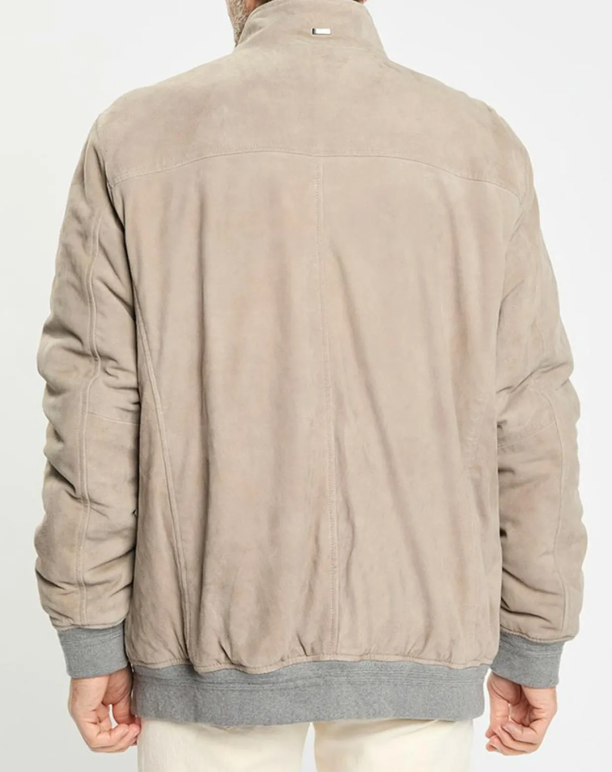 Blouson en Velours de Cuir beige-Hackett London Outlet