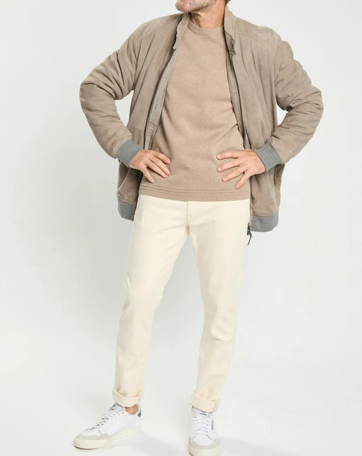 Blouson en Velours de Cuir beige-Hackett London Outlet