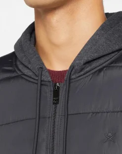 Blouson Hybride bi-matière Jersey gris-Hackett London Discount