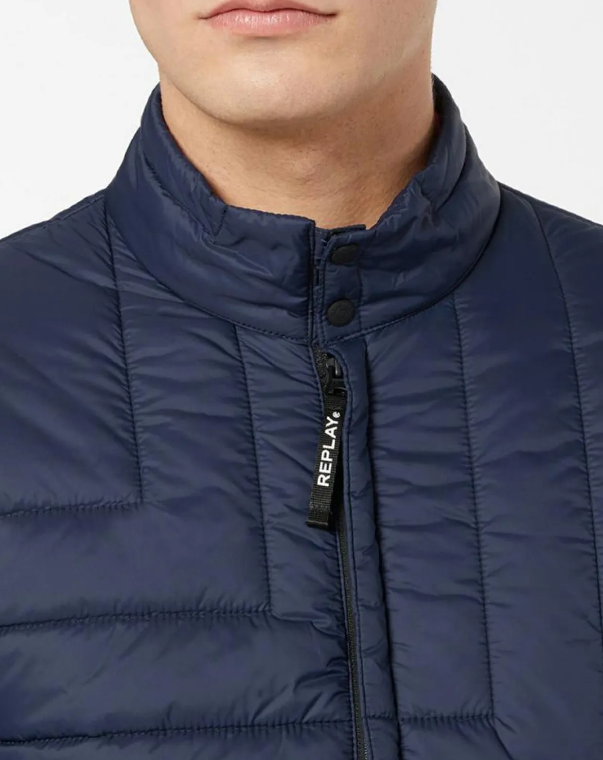Homme Replay Vestes, Blousons^Blouson matelassé bleu marine