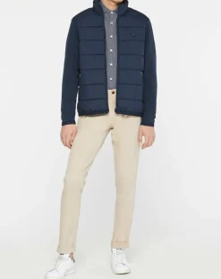 Homme Hackett London Vestes, Blousons^Blouson matelassé col montant bleu