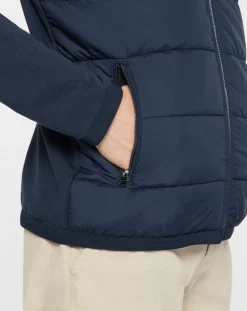 Homme Hackett London Vestes, Blousons^Blouson matelassé col montant bleu