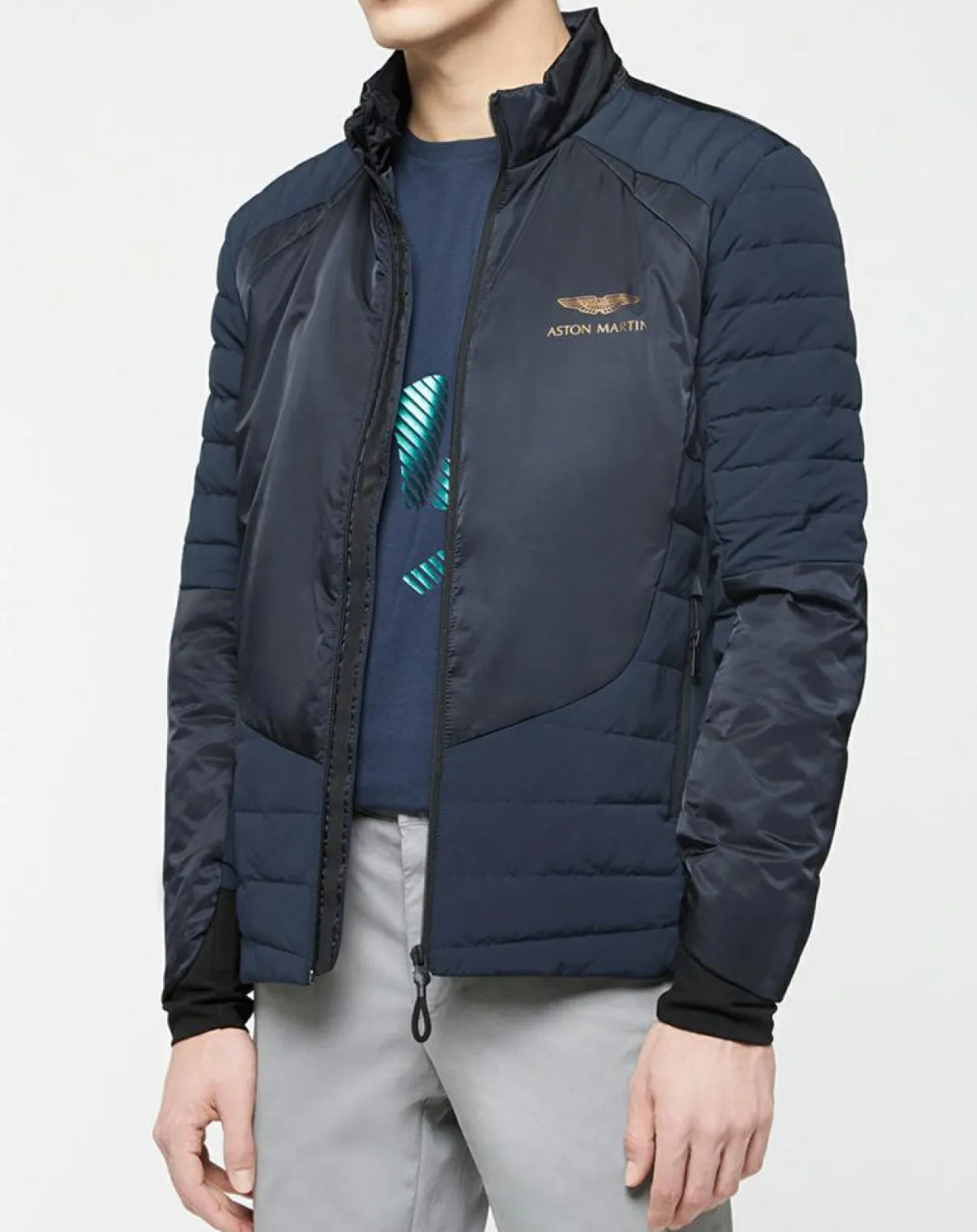 Blouson Motard Aston Martin Racing bleu-Hackett London Discount