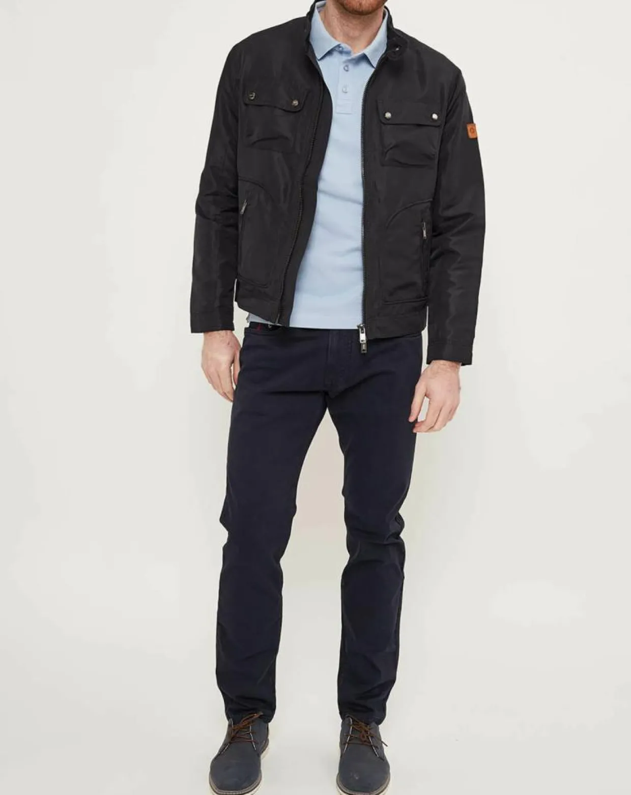 Blouson motard marine-MCS Online