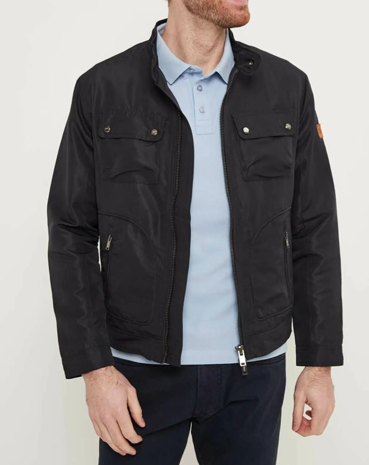 Blouson motard marine-MCS Online