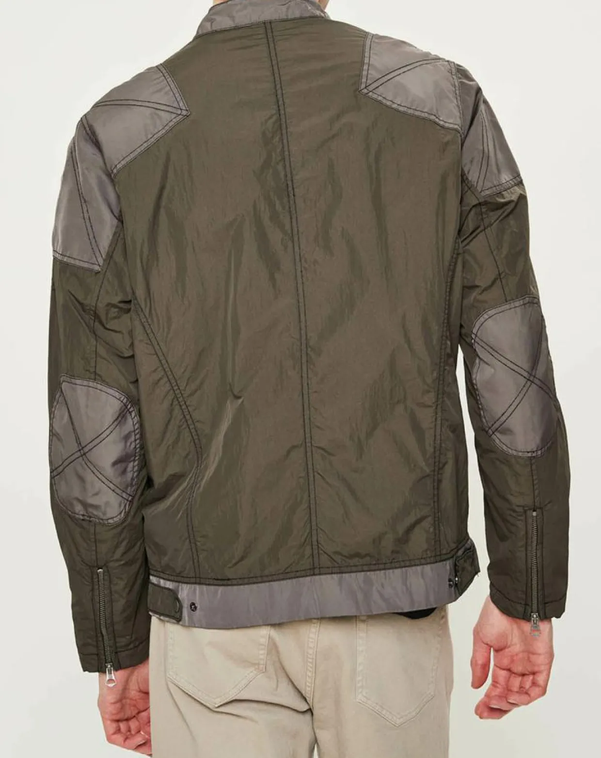 Blouson Motard Nylon marron/gris-Pepe Jeans New
