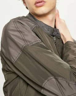 Blouson Motard Nylon marron/gris-Pepe Jeans New