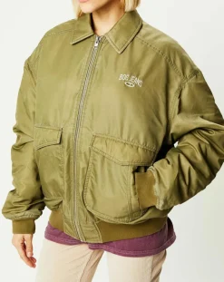 Femme BDG by Urban Outfitters Vestes, Blousons^Blouson Padded Varsity kaki