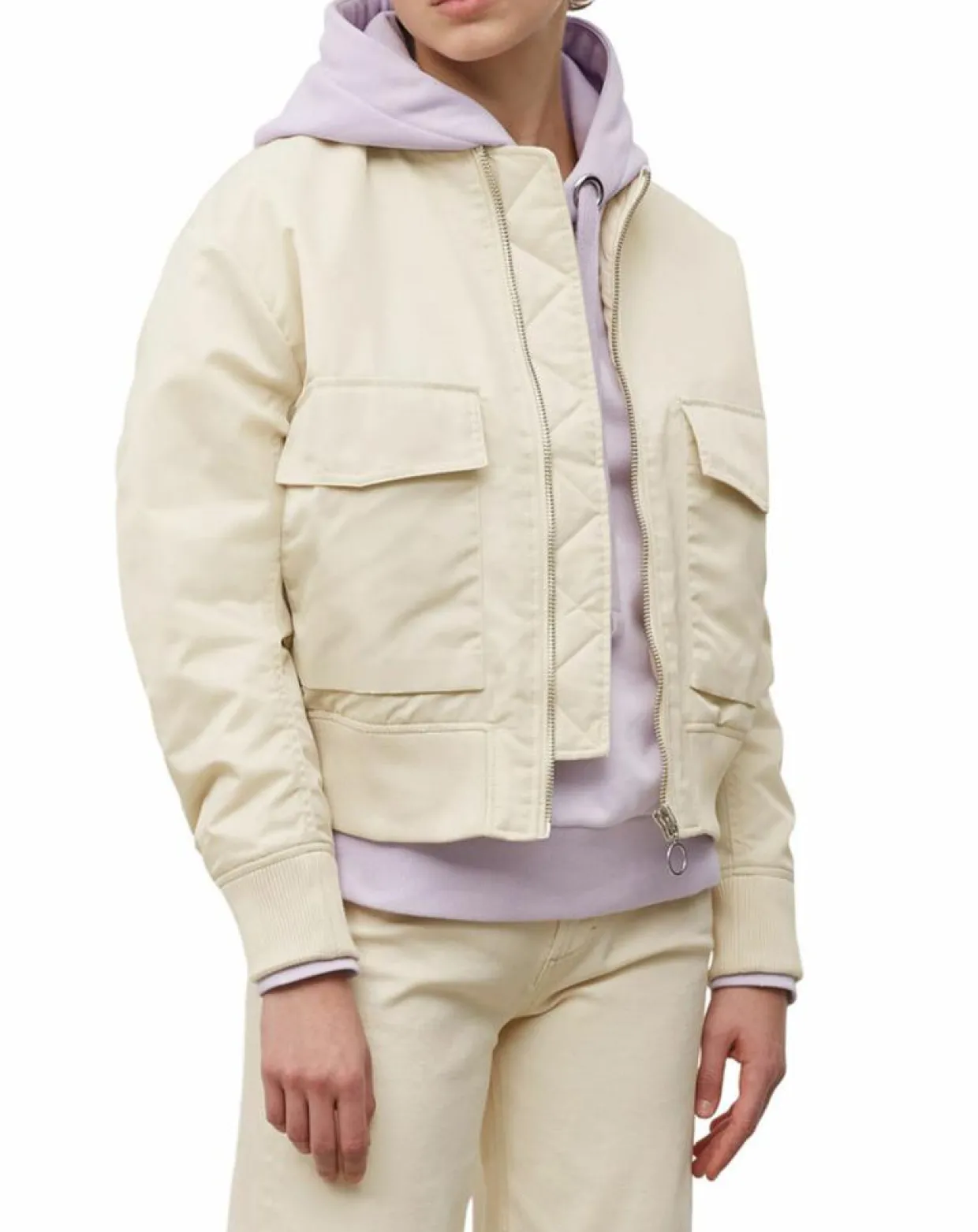 Femme Marc O'Polo Vestes, Blousons^Blouson Patch Logo beige