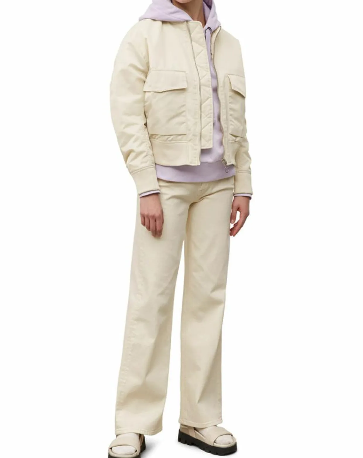 Femme Marc O'Polo Vestes, Blousons^Blouson Patch Logo beige