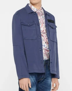 Blouson saharienne patch bleu marine-Replay Discount