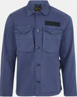 Blouson saharienne patch bleu marine-Replay Discount