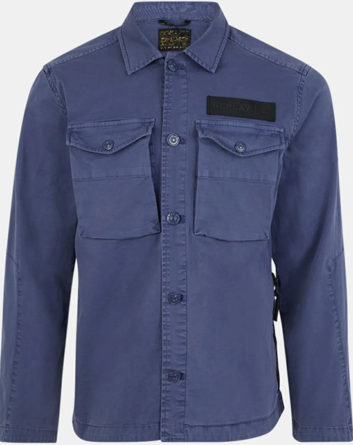 Blouson saharienne patch bleu marine-Replay Discount
