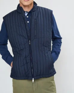 Homme Hackett London Vestes, Blousons^Blouson sans manches dos maille bleu
