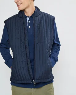 Homme Hackett London Vestes, Blousons^Blouson sans manches dos maille bleu
