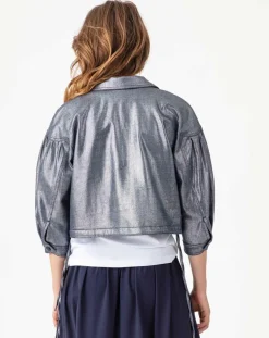 Blouson Selene bleu/argenté-Indies Discount