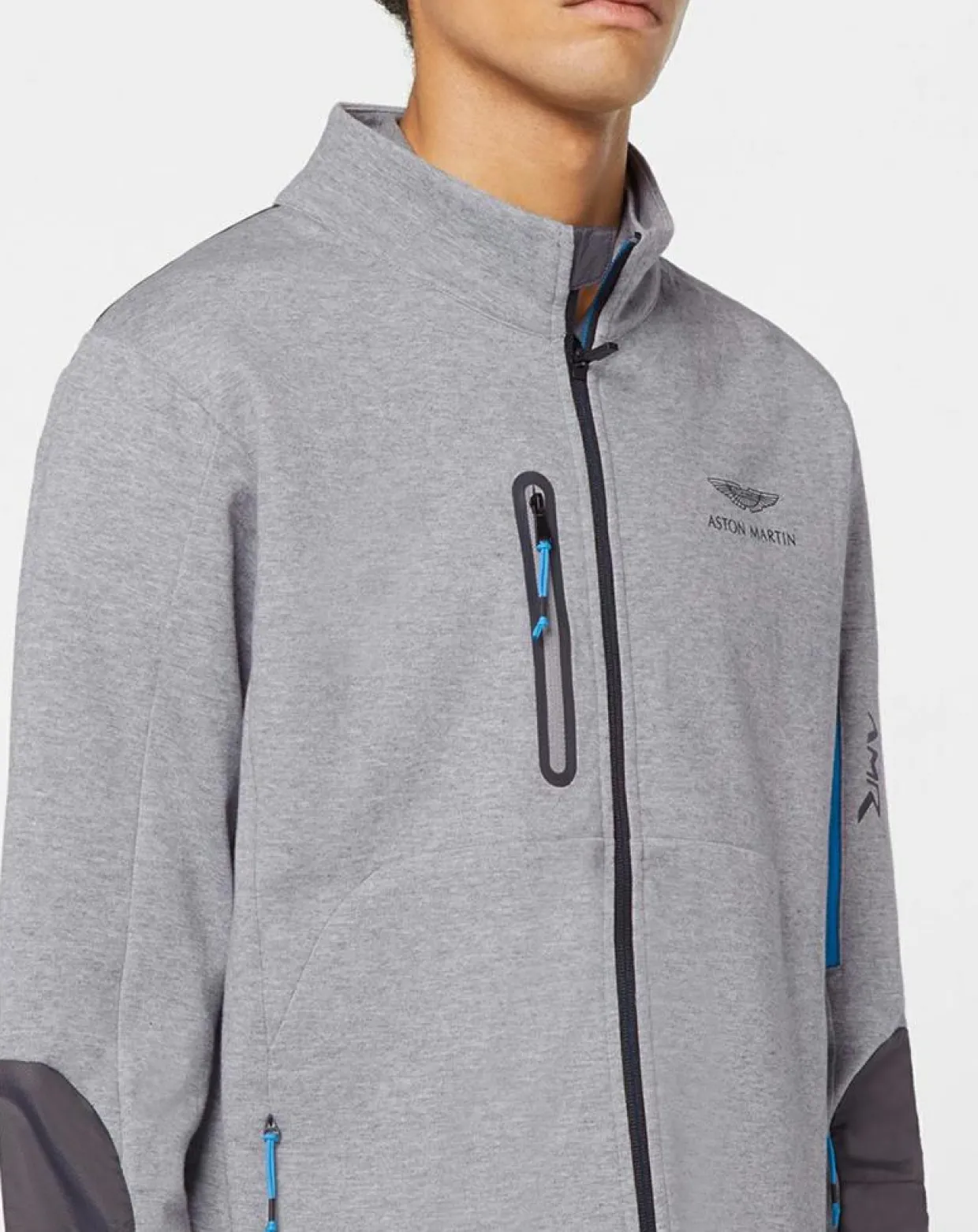 Blouson Sweat Hybride Aston Martin Racing gris-Hackett London New