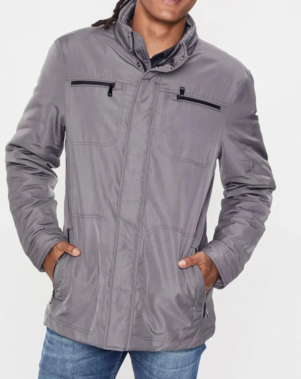 Homme Geox Vestes, Blousons^Blouson technique Renny doublure matelassée gris foncé