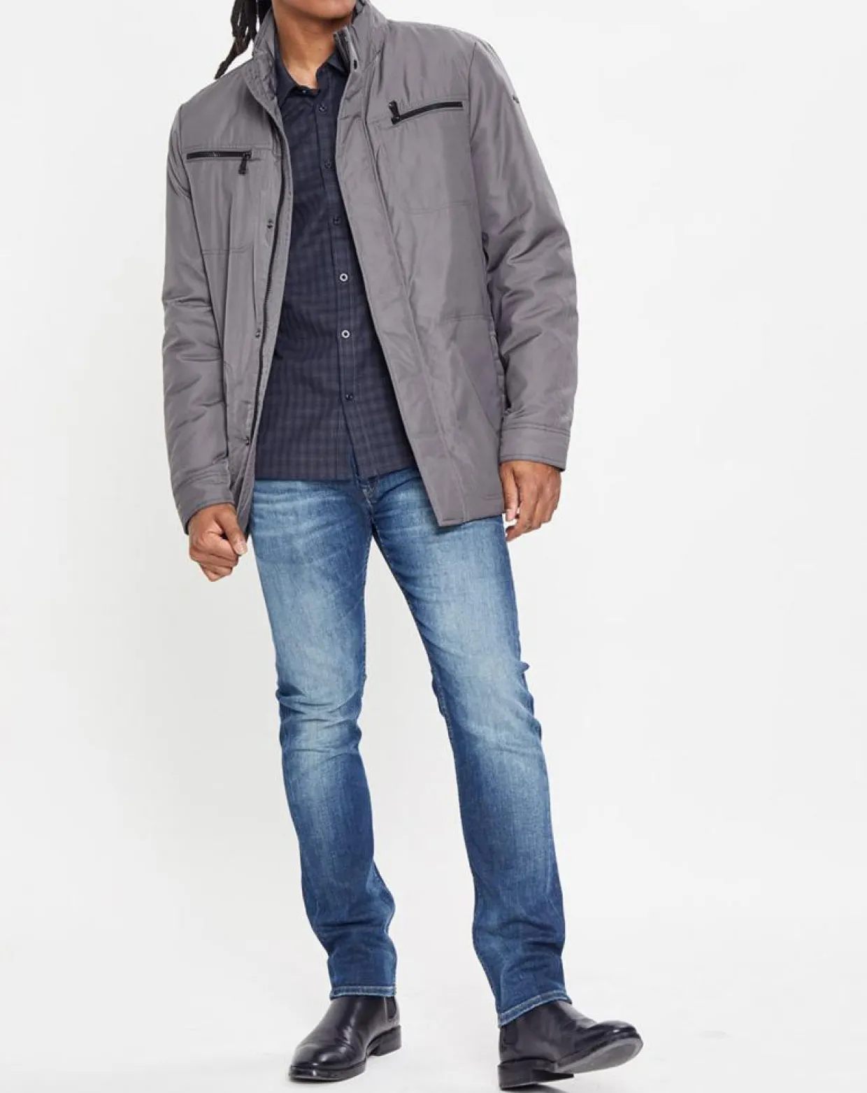 Homme Geox Vestes, Blousons^Blouson technique Renny doublure matelassée gris foncé