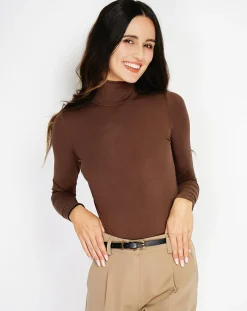 Body en Soie mélangée Judy café-Assuili Sale