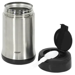 Bol à soupe isotherme avec couvercle inox/noir - 50 cl-Cook Concept Hot