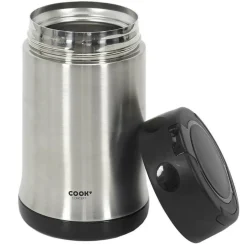 Bol à soupe isotherme avec couvercle inox/noir - 50 cl-Cook Concept Hot